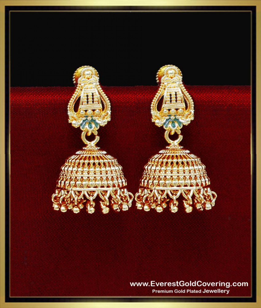ERG2342 - Beautiful Women Gold Jhumka Design New Model Online
