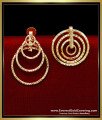 ERG2344 - Unique Gold Plated 2 In 1 Layered Stud Earring Designs