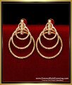 ERG2344 - Unique Gold Plated 2 In 1 Layered Stud Earring Designs