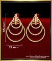 ERG2344 - Unique Gold Plated 2 In 1 Layered Stud Earring Designs