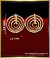 ERG2344 - Unique Gold Plated 2 In 1 Layered Stud Earring Designs