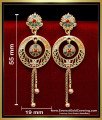 ERG2345 - Elegant Gold Earring Patterns Multi Stone Long Earring