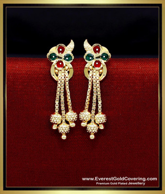 ERG2346 - Trendy 2 Gram Gold Earrings Designs for Daily Use