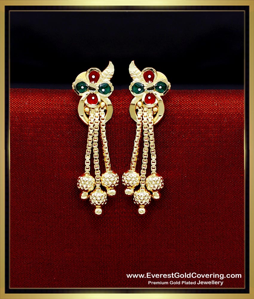 ERG2346 - Trendy 2 Gram Gold Earrings Designs for Daily Use
