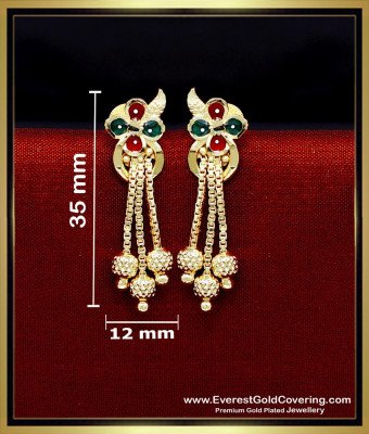 ERG2346 - Trendy 2 Gram Gold Earrings Designs for Daily Use
