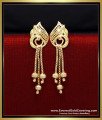 ERG2349 - Elegant Peacock Design Forming Gold Earrings Online