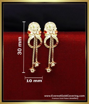 ERG2350 - Beautiful Small Gold Earrings Designs for Daily Use