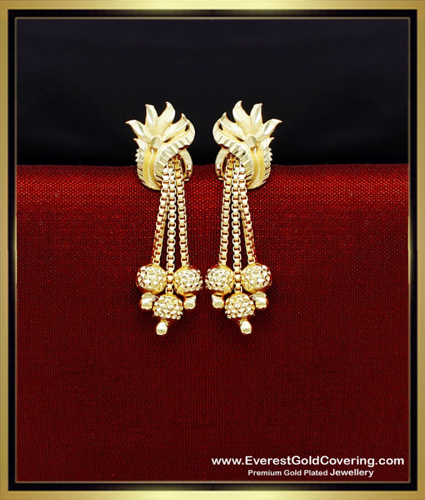 ERG2352 - Unique Lightweight Daily Wear Two Gram Gold Earrings