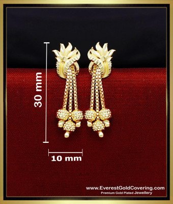 ERG2352 - Unique Lightweight Daily Wear Two Gram Gold Earrings