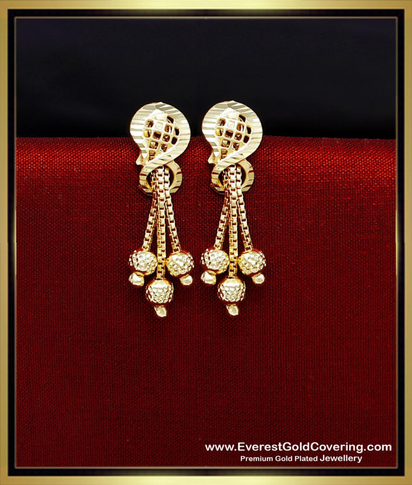 ERG2353 - Beautiful Gold Design Daily Wear Earrings Online