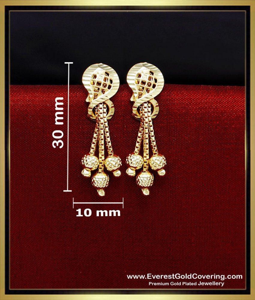 ERG2353 - Beautiful Gold Design Daily Wear Earrings Online
