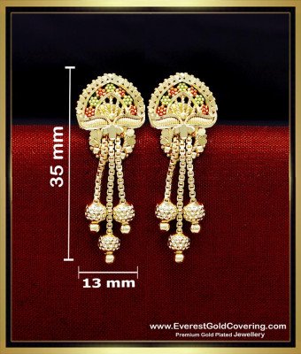 ERG2354 - Attractive Enamel Design 2 Gram Gold Earrings Daily Use