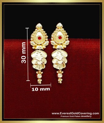 ERG2355 - Traditional Forming Gold Ear Tops Design for Women