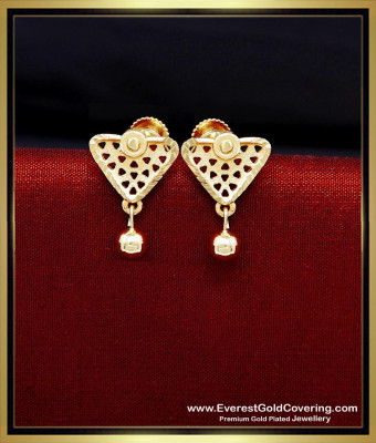 ERG2356 - Simple 2 Gram Gold Daily Wear Stud Earrings for Women