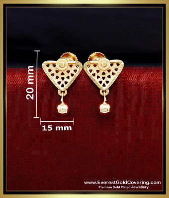 ERG2356 - Simple 2 Gram Gold Daily Wear Stud Earrings for Women