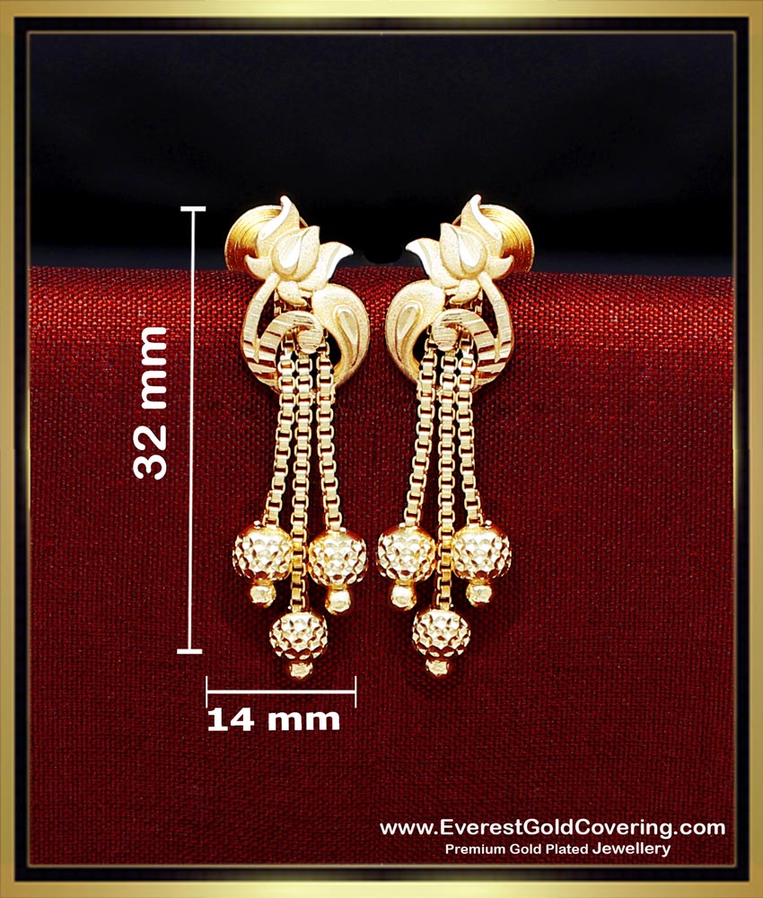 ERG2359 - Unique Light Weight Peacock 2 Gram Gold Kammal Design