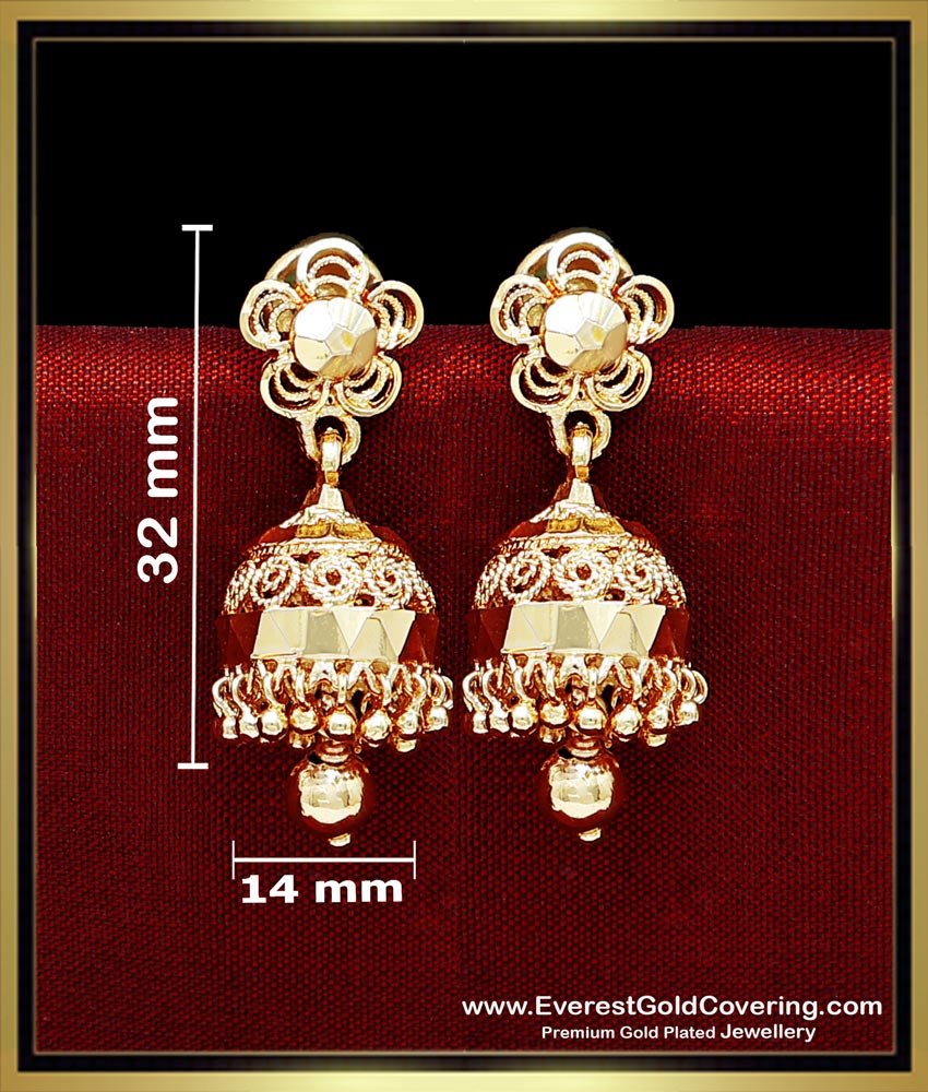 ERG2361 - Traditional South Indian Jhumka Earrings for Women