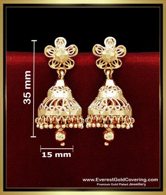 ERG2362 – 1 Gram Gold South Indian Jhumka Earrings for Wedding