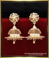 ERG2364 - South Indian Gold Plated Bridal Gold Jhumka Design  