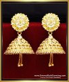 ERG2366 - Beautiful 2 Gram Gold Heavy Jhumka Earrings for Wedding