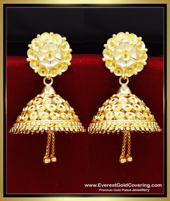 ERG2366 - Beautiful 2 Gram Gold Heavy Jhumka Earrings for Wedding