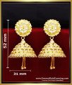 ERG2366 - Beautiful 2 Gram Gold Heavy Jhumka Earrings for Wedding