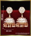 ERG2368 – Buy Impon White Stone South Indian Jhumkas Design
