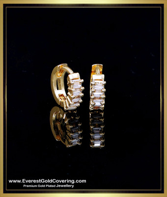 ERG2375 - Elegant Daily Wear Gemstone Hoop Earrings for Men
