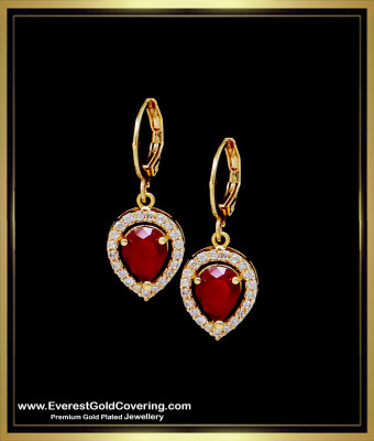 ERG2388 - Attractive Party Wear Stone Hoop Earrings for Women