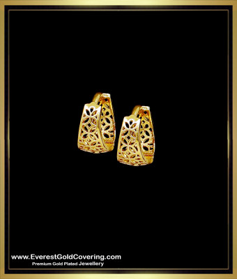 ERG2395 - New Model Daily Wear Small Gold Plated Hoop Earrings