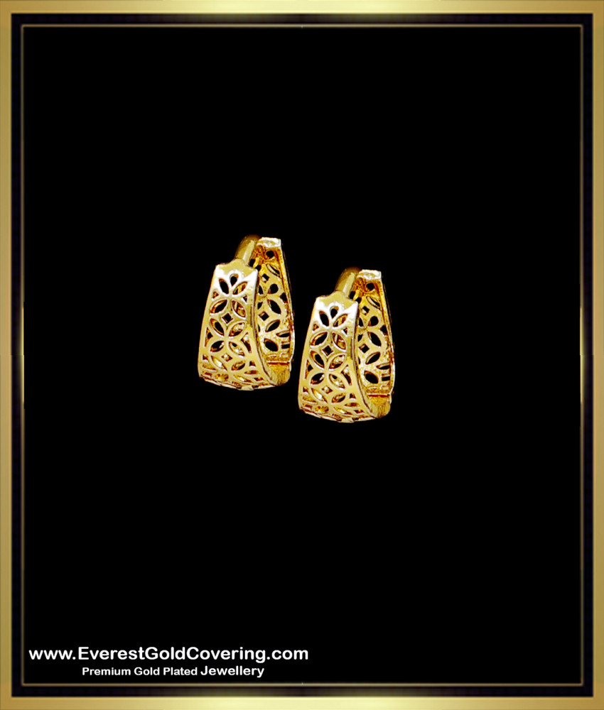 ERG2395 - New Model Daily Wear Small Gold Plated Hoop Earrings