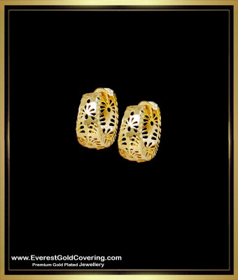 ERG2396 - Elegant Daily Use One Gram Gold Hoop Earrings Artificial