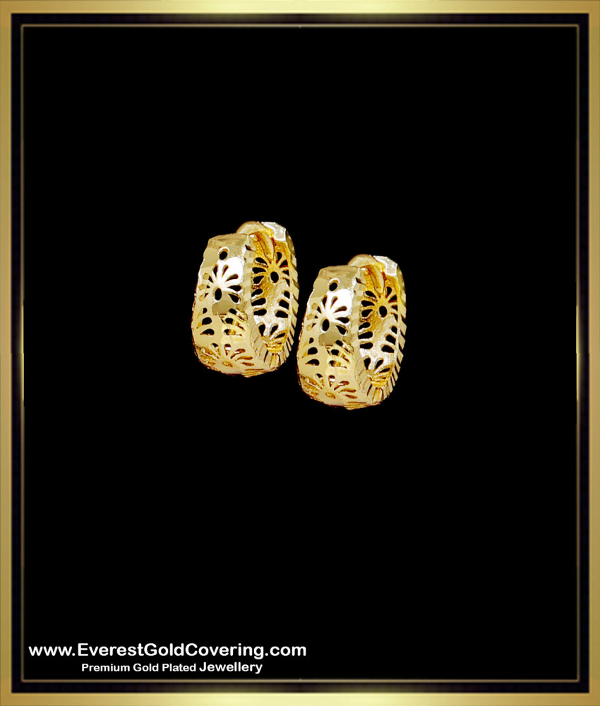 ERG2396 - Elegant Daily Use One Gram Gold Hoop Earrings Artificial