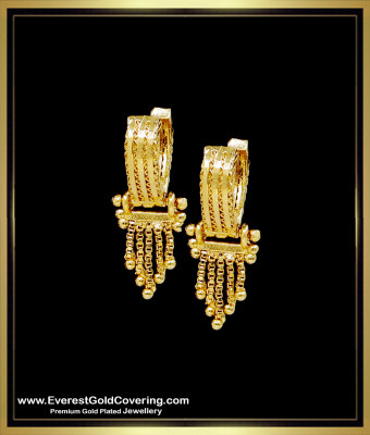 ERG2264 - Simple Light Weight 1 Gram Gold Hoop Earrings