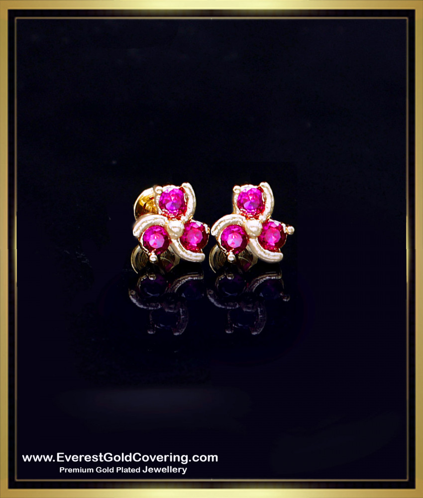 ERG2399 - Impon Daily Wear Small Ruby Stud Earrings Online