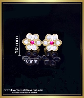 ERG2400 - Impon Seven Stone Best Stud Earrings for Daily Wear