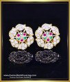 ERG2402 - Traditional Impon Multi Stone Stud Earrings for Women