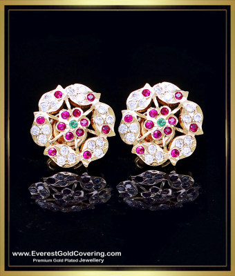 ERG2403 - South Indian Jewellery Impon Daily Wear Stud Earrings