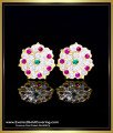ERG2408 - Impon Everyday Stone Earrings Gold Old Model for Ladies