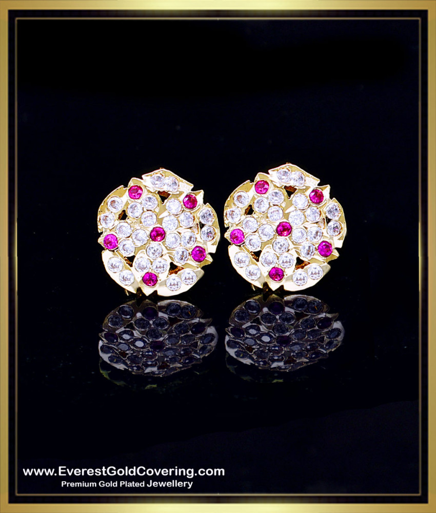 ERG2409 - Impon Kammal Stud Earrings Gold Design Buy Online