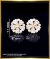 ERG2412 - Beautiful Flower Model White Stone Stud Earrings Design