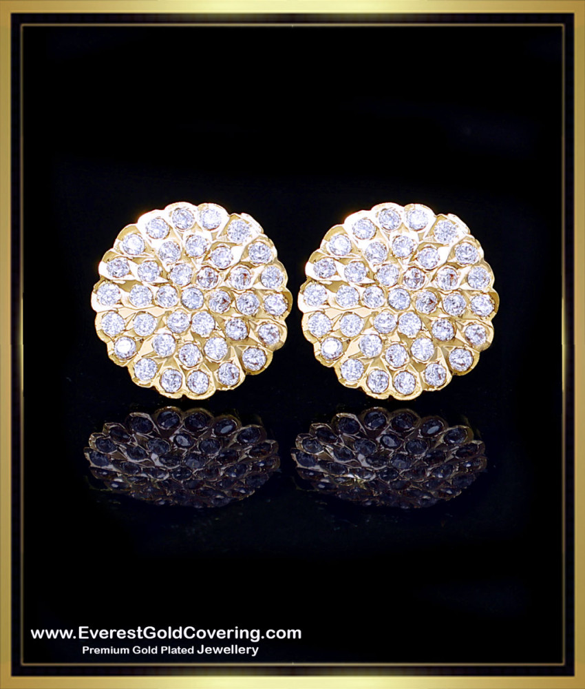 ERG2415 - Original Impon Round Shape Stud Earrings Big for Women