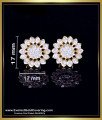 ERG2418 - Elegant Impon Flower Model Stone Stud Earrings Gold