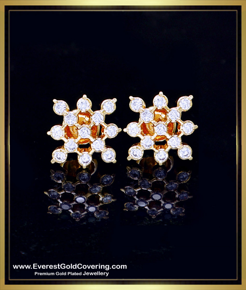 ERG2420 - Elegant American Diamond Party Wear Impon Studs Earrings