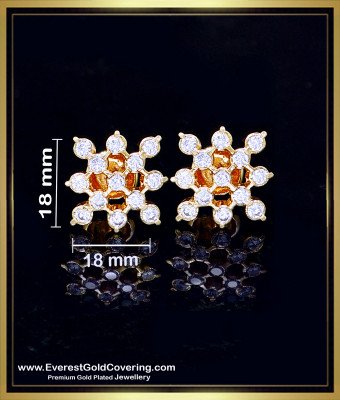 ERG2420 - Elegant American Diamond Party Wear Impon Studs Earrings
