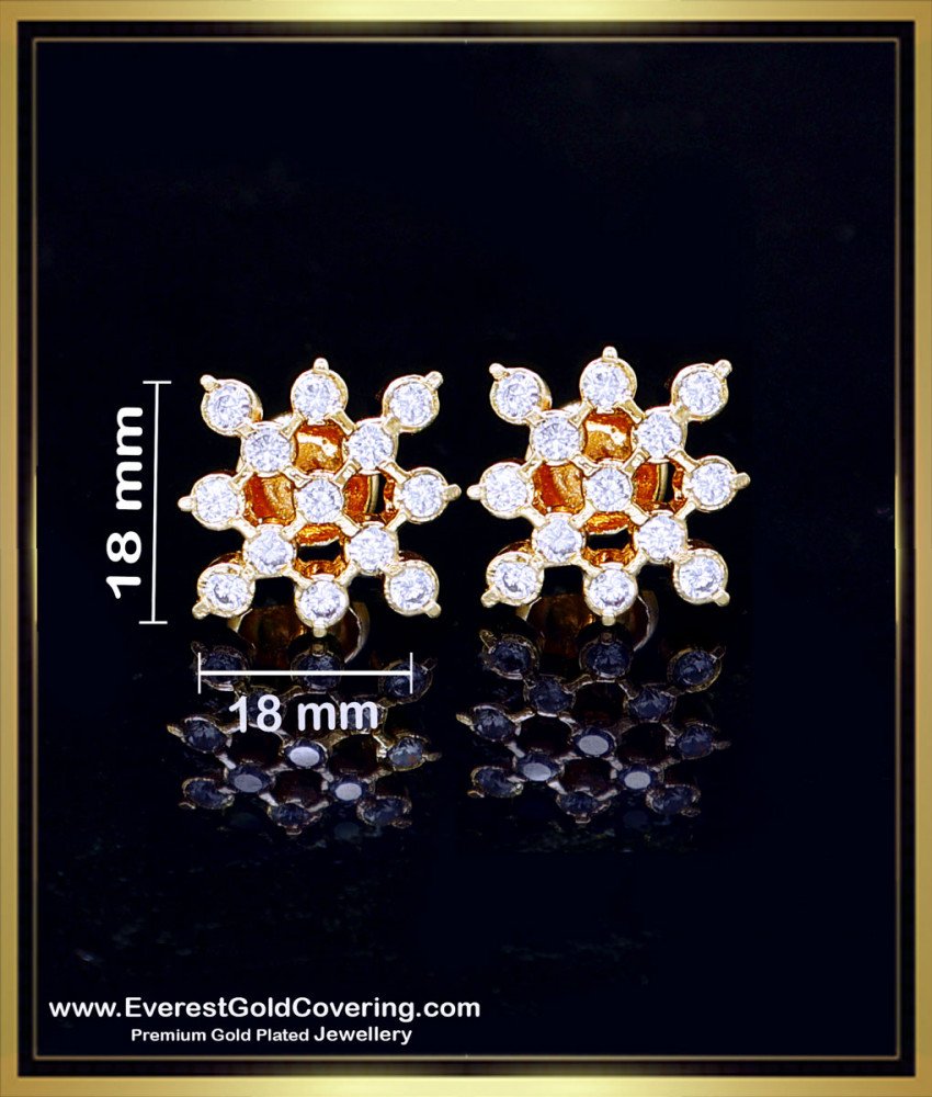ERG2420 - Elegant American Diamond Party Wear Impon Studs Earrings