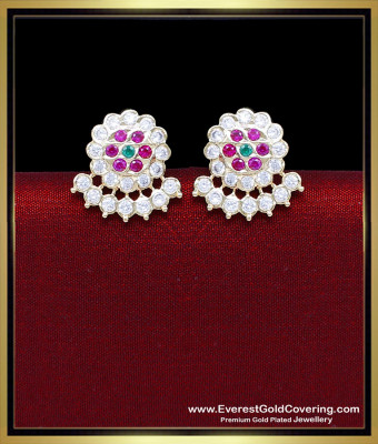 ERG2421 - Latest Daily Use Impon Stud Earrings Design for Women