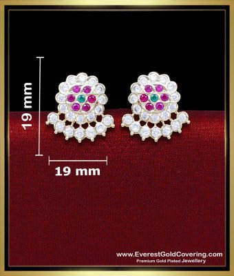 ERG2421 - Latest Daily Use Impon Stud Earrings Design for Women