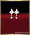 ERG2422 - Impon Small White Stone Gold Plated Earrings Daily Use