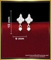 ERG2422 - Impon Small White Stone Gold Plated Earrings Daily Use
